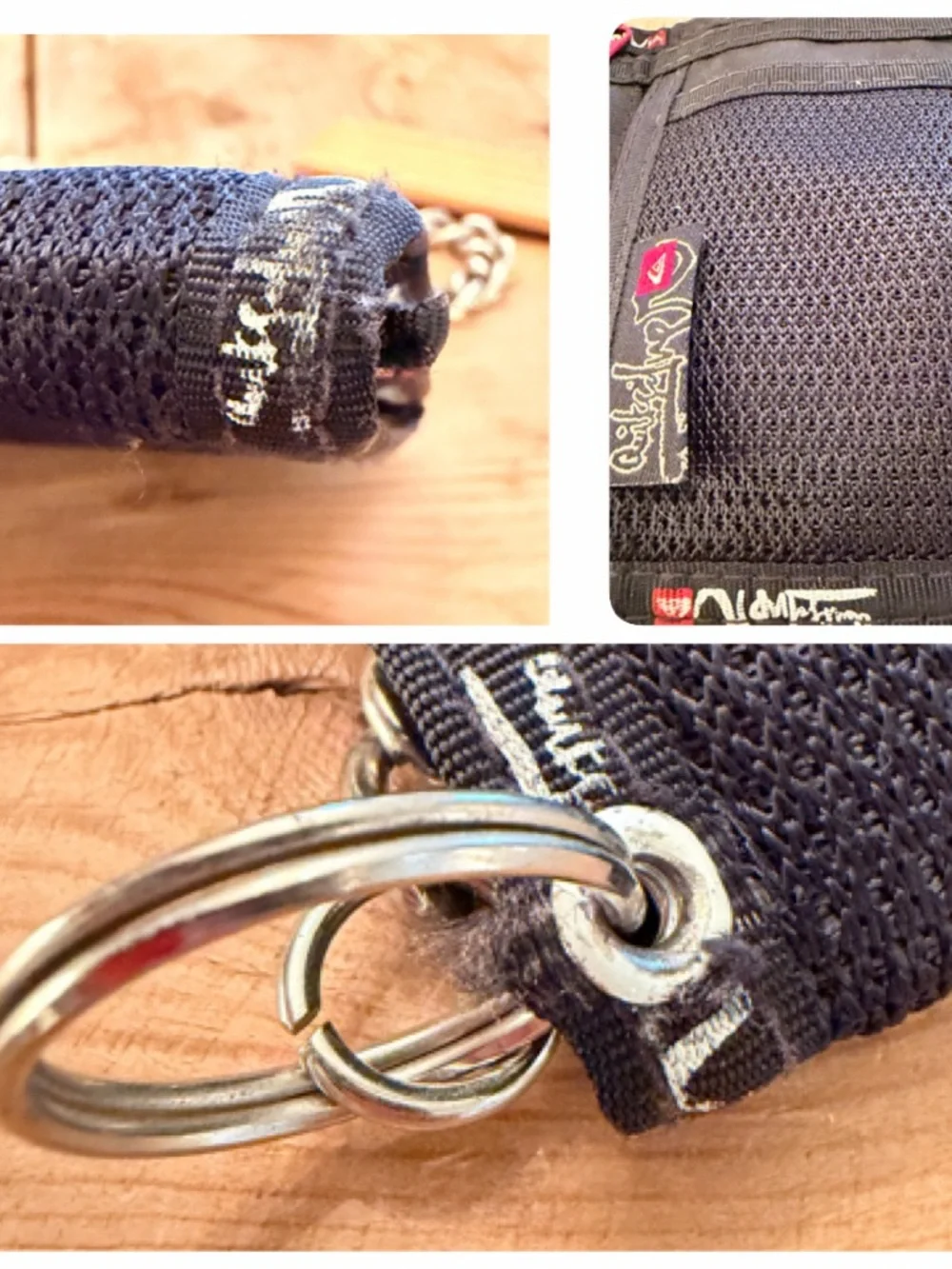 Quiksilver black red nylon chain trifold wallet perfect Y2K-style surf skate